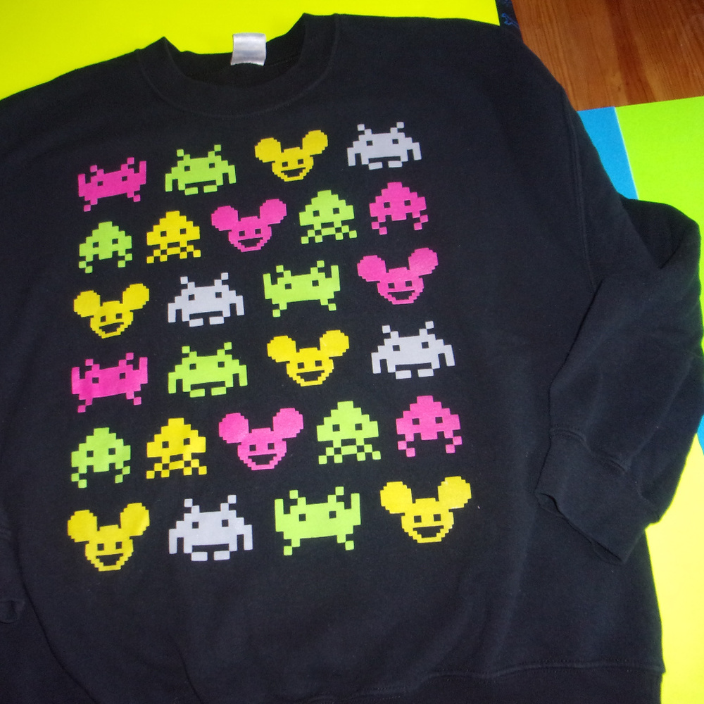 Neon Disney Gamer Sweatshirt 80s